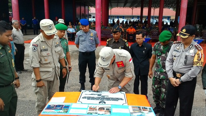 Pemkot Jambi menetapkan kantor BPBD dan Damkar menjadi posko induk penanganan bencana.