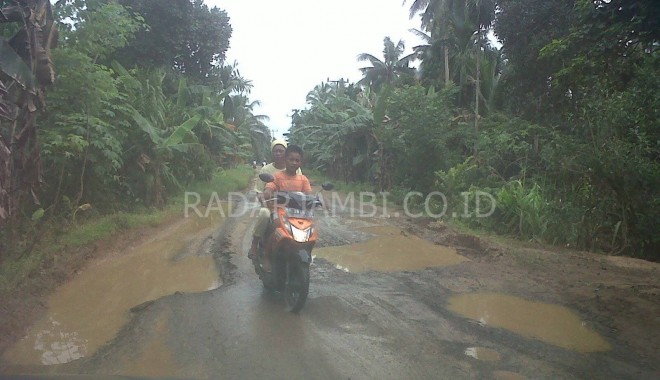 Jalan yang menghubungkan Kelurahan Kampung Singkep Kecamatan Muara Sabak Barat, menuju Kecamatan Kuala Jambi sangat memprihatinkan. Jalan tersebut diibaratkan kubangan kerbau ketika tergenang air