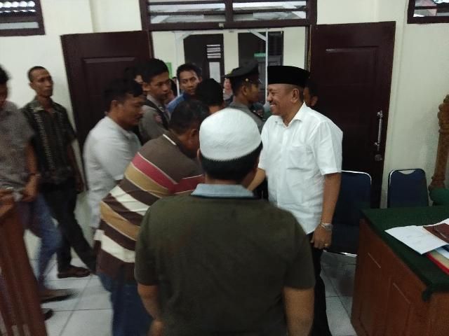 Suasana ruang sidang di PN Sarolangun, pasca majelis hakim mengabulkan gugatan perdata penggugat, H Muhammad Syaihu (dok)  
