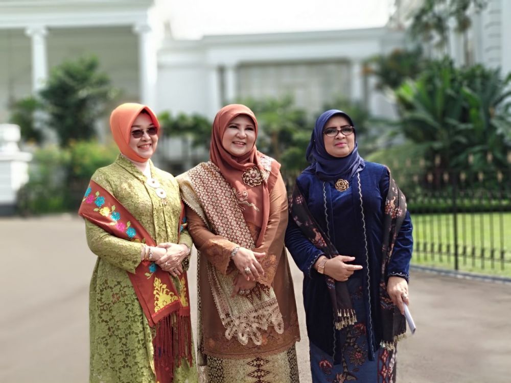 Rahima usai menghadiri Puncak Petingatan Hari Kartini bersama Ibu Negara.
