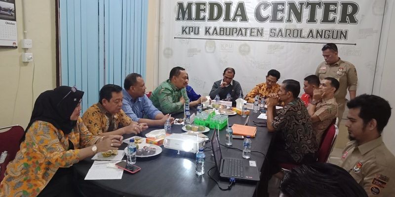 Diskusi anggota DPRD Kota Bengkulu dengan komisioner KPU Sarolangun pada Kamis 25 Oktober 2018