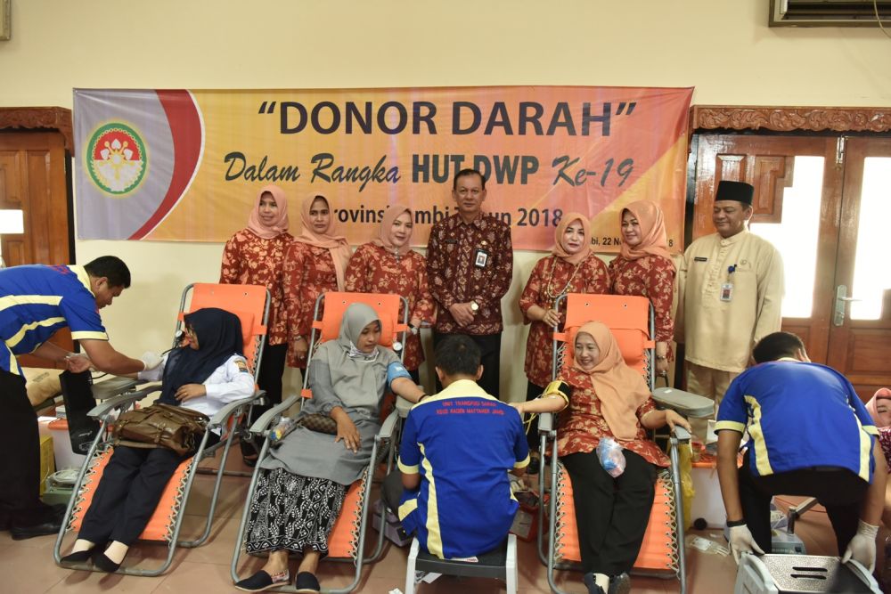 DWP Provinsi Jambi Melaksanakan Donor Darah, Tes IVA