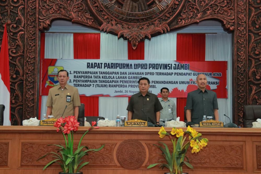 DPRD Provinsi Jambi Membentuk Empat Pansus Untuk Membahas Delapan Raperda yang diajukan Pemprov Jambi
