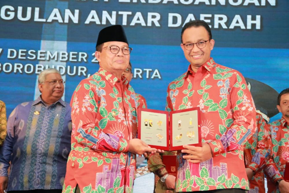 Plt Gubernur Fachrori Saat Bersama Gubernur Jakarta Anies Rasyid Baswedan