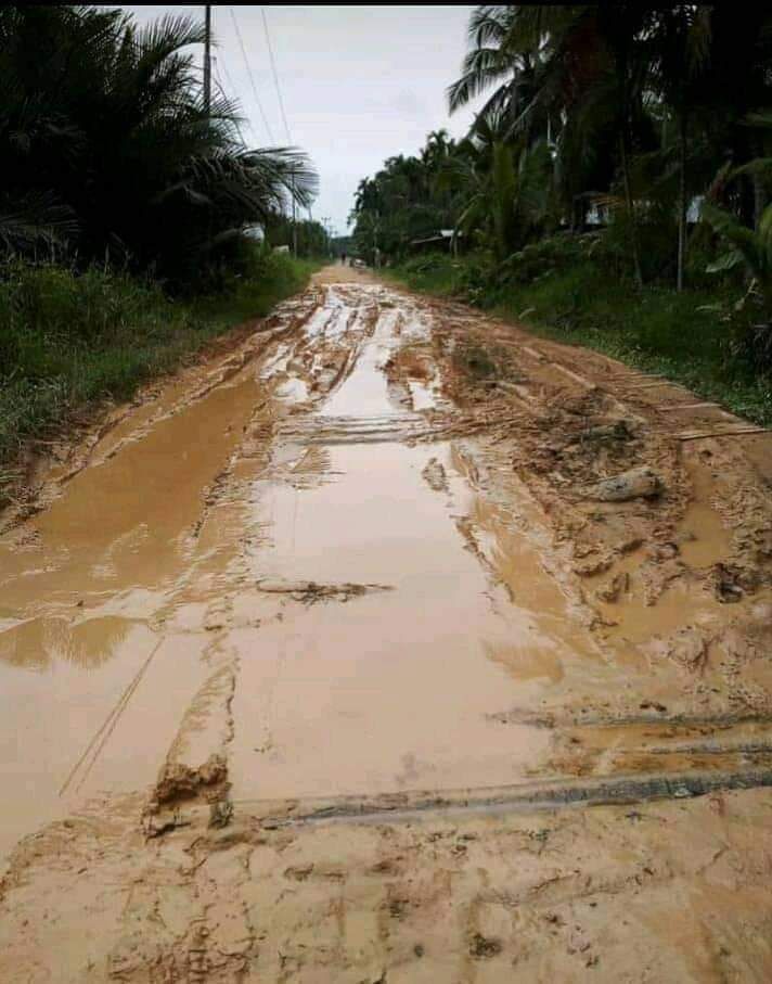 Kondisi jalan Desa Sialang