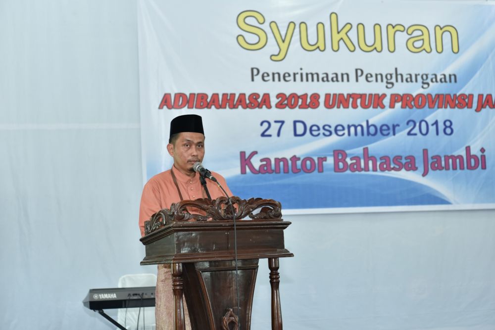 Kepala Kantor Bahasa Jambi Saiful Bahri Lubis
