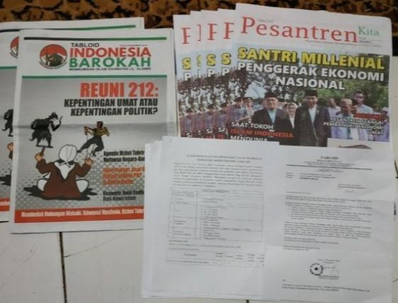 Tabloid Indonesia Berkah yang disita Bawaslu Provinsi Jambi