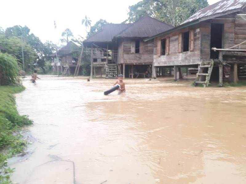 Kondisi banjir di Limun Rabu 27 April 2019