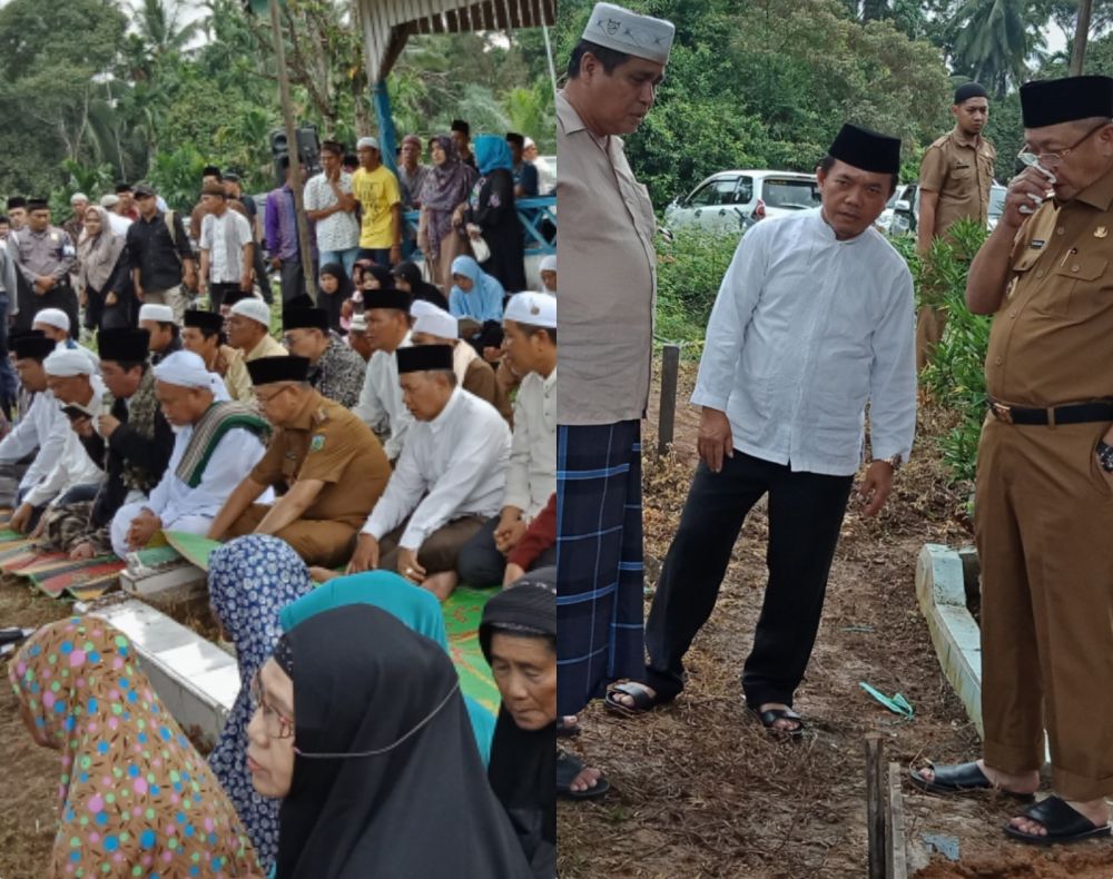 Suasana di pemakaman ibunda HBA di TPU desa Sungai Abang, Kecamatan Sarolangun