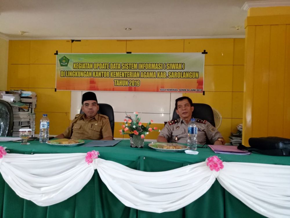 Kepala Kantor Kemenag Sarolangun, Drs H Muhammad Syatar dan Kepala BPN Sarolangun