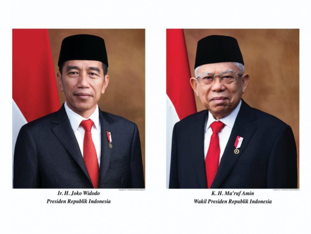 Presiden Joko Widodo dan  Wakil Presiden Maruf Amin