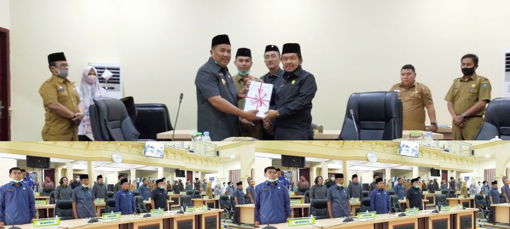 Paripurna DPRD Penyampaian Ranperda P-APBD Kabupaten Sarolangun Tahun 2020, Senin (07/09), siang