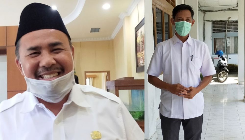Plt Bupati H Hillalatil Badri dan Kepala UKPBJ, Arief Hamdani ketika dimintai keterangan 