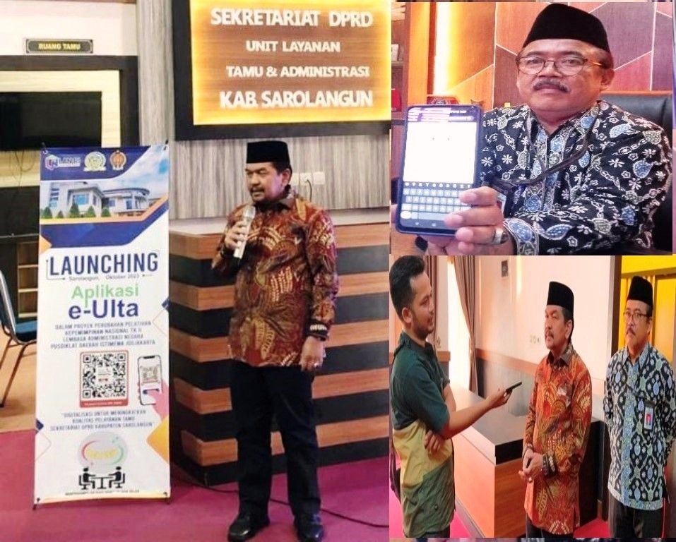 Ketua DPRD Sarolangun Tontawi Jauhari launching Aplikasi e-Ulta