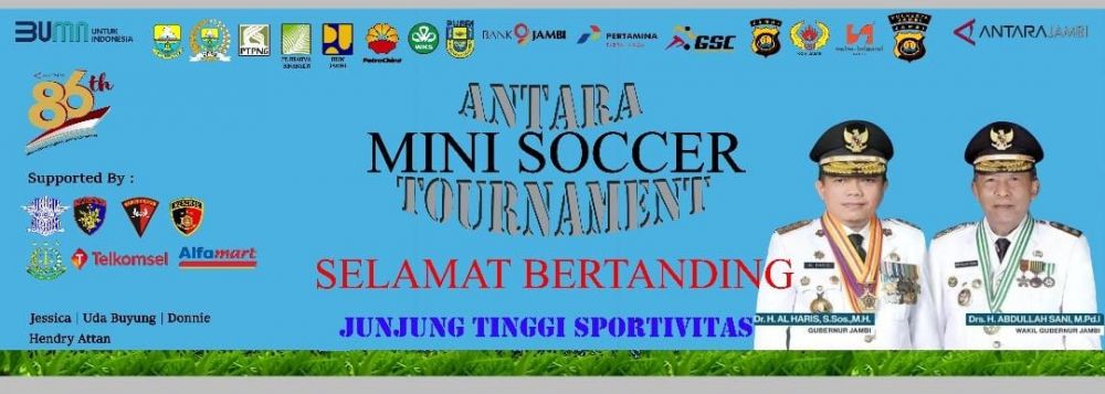Lembaga Kantor Berita Nasional (LKBN) ANTARA Biro Jambi menggelar turnamen mini soccer khusus wartawan dalam rangka menyambut Hari Ulang Tahun (HUT) ke-86 LKBN ANTARA