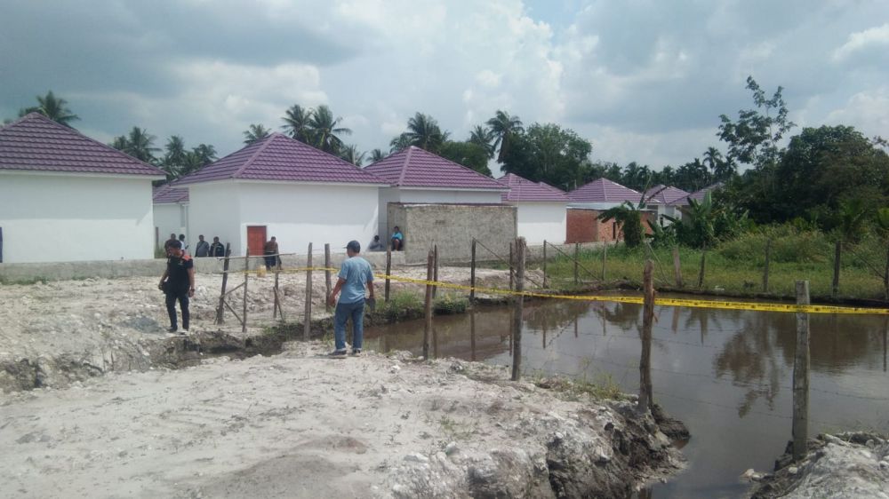 Lokasi dua bocah meninggal di kolam Perumahan Milik PT Selincah Mandiri