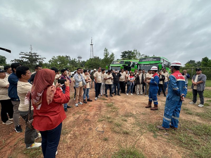 Media Field Trip FJM Jambi bersama SKK Migas-KKKS di MGS Pertamina EP Jambi Field, Selasa (9/7