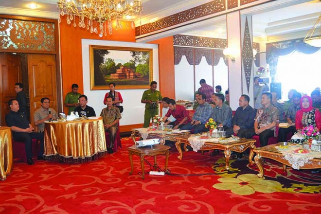 KPU Provinsi Jambi gelar koordinasi dengan Gubernur dan unsur pimpinan DPRD Provinsi Jambi terkait anggaran Pilgub, beberapa waktu lalu.
