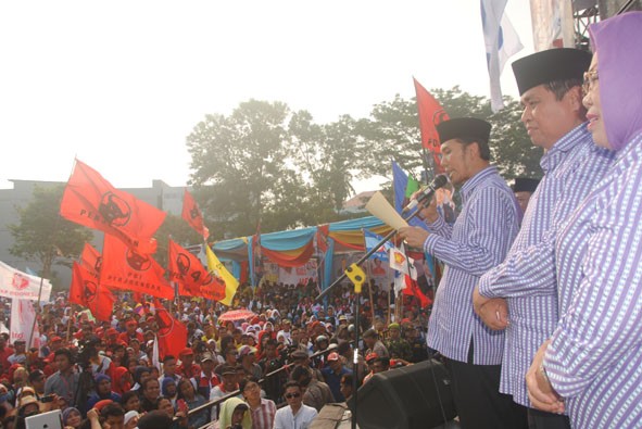 Orasi Politik calon wakil gubernur Jambi, Edi Purwanto.