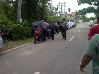 Aparat keamanan mulai berjaga-jaga ditempat lokasi pleno.