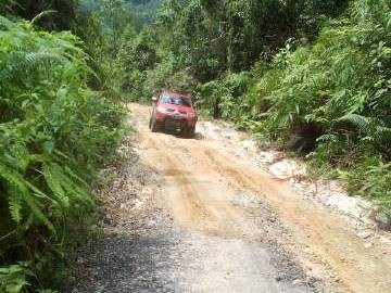 Kondisi jalan bukit Kukup yang akan dibangun 2016 dengan nilai RP 4,5 Milyar
