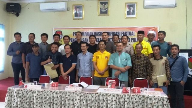 Suasana KPU Sarolangun pasca penyerahan hasil verifikasi faktual 