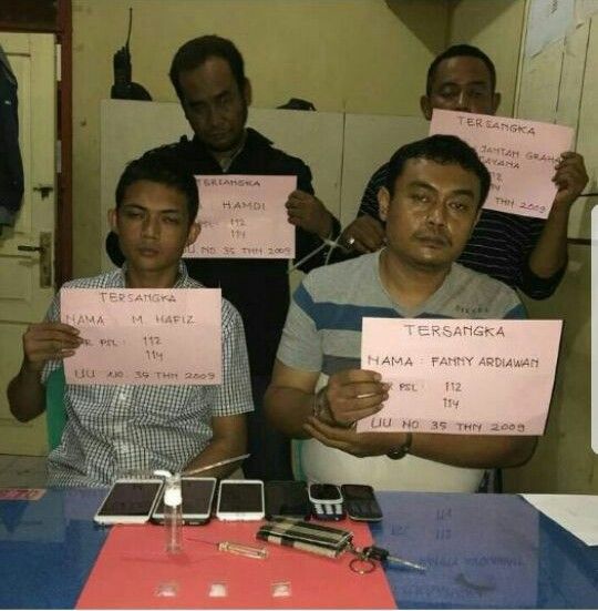 Hafiz dan rekannya ditangkap pihak kepolisian daerah kota Jambi 