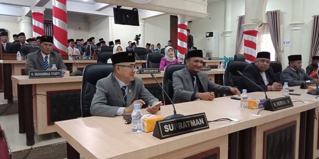 Suasana sidang paripurna DPRD Kabupaten Sarolangun, belum lama ini