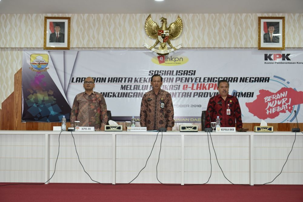 Sosialisasi Laporan Harta Kekayaan Penyelenggara Negara (LHKPN) melalui Aplikasi e-LHKPN di Lingkungan Pemerintah Provinsi Jambi
