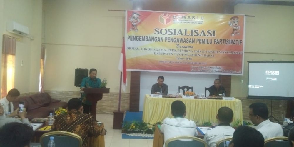 Suasana sosialisasi Banwaslu Tanjabbarat.