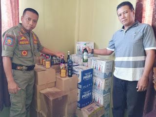 Terlihat Miras yang Berhasil Disita Dari Singkut