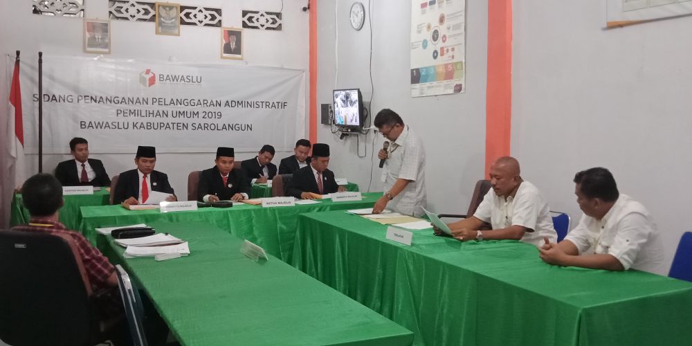 Jalannya Sidang Pelanggaran Admintratif Bawaslu Sarolangun