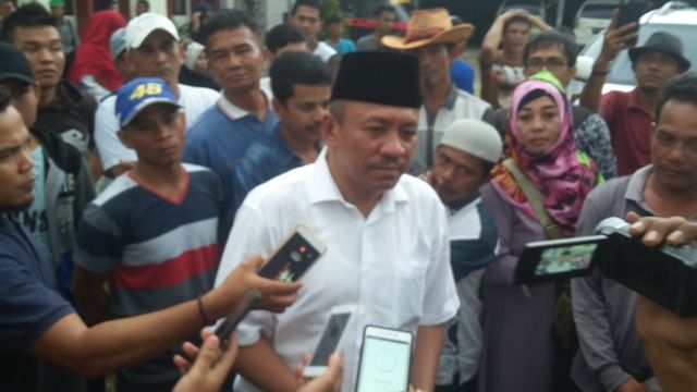 H Muhammad Syaihu pasca mengikuti sidang putusan di PN Sarolangun beberapa waktu yang lalu