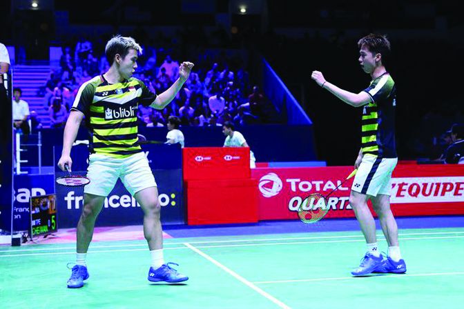 Kevin  dan Marcus  Lolos Mudah Malaysia Masters 2019