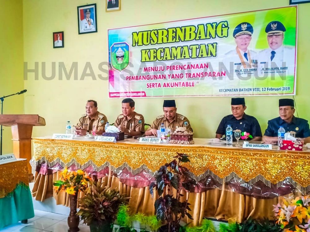 H Hillalatil Badri Menghadiri Musrenbang Kecamatan Bathin VIII
