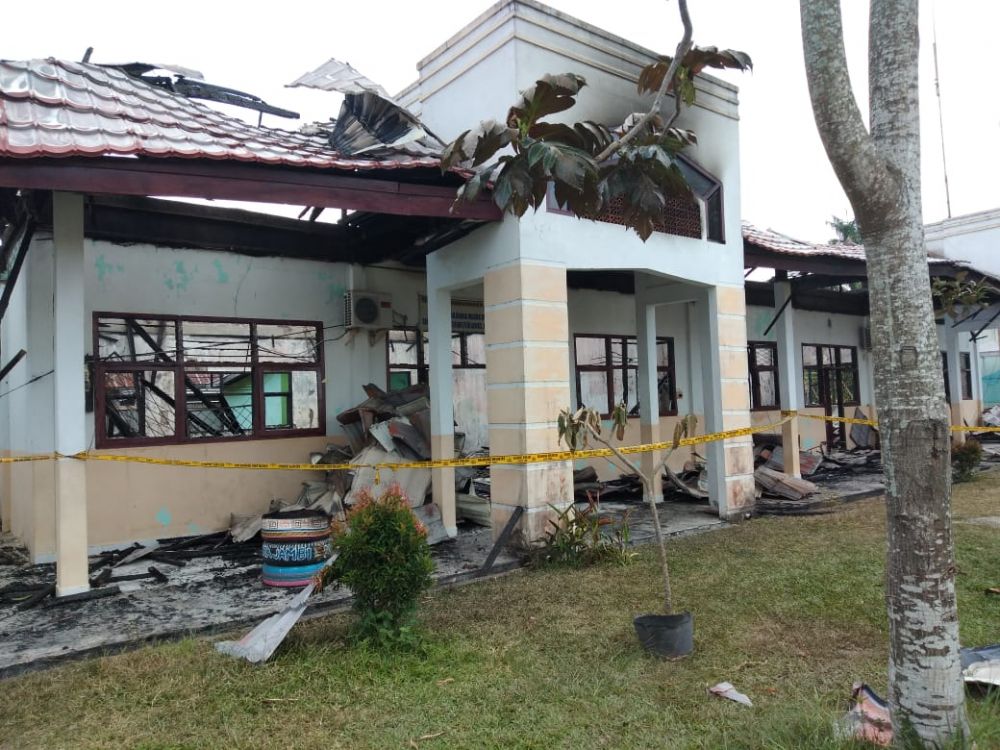Ruang Laboratorium MAN 2 Kota Jambi yang Terjadi Kebakaran Kemaren