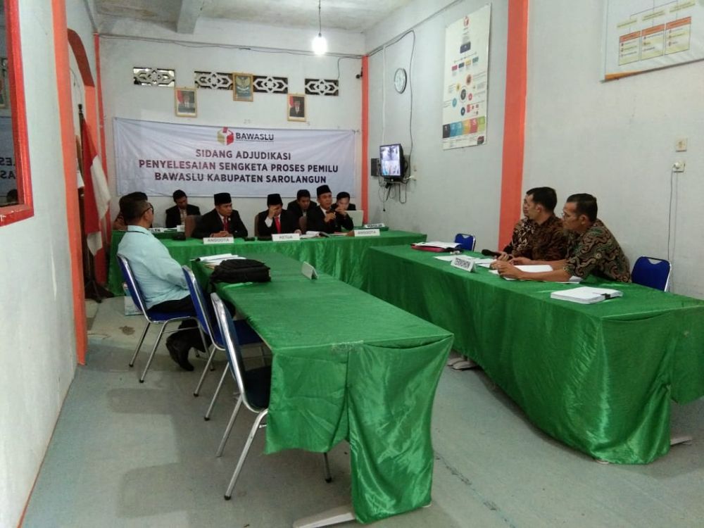 Jalannya Proses Persidangan di Bawaslu Sarolangun