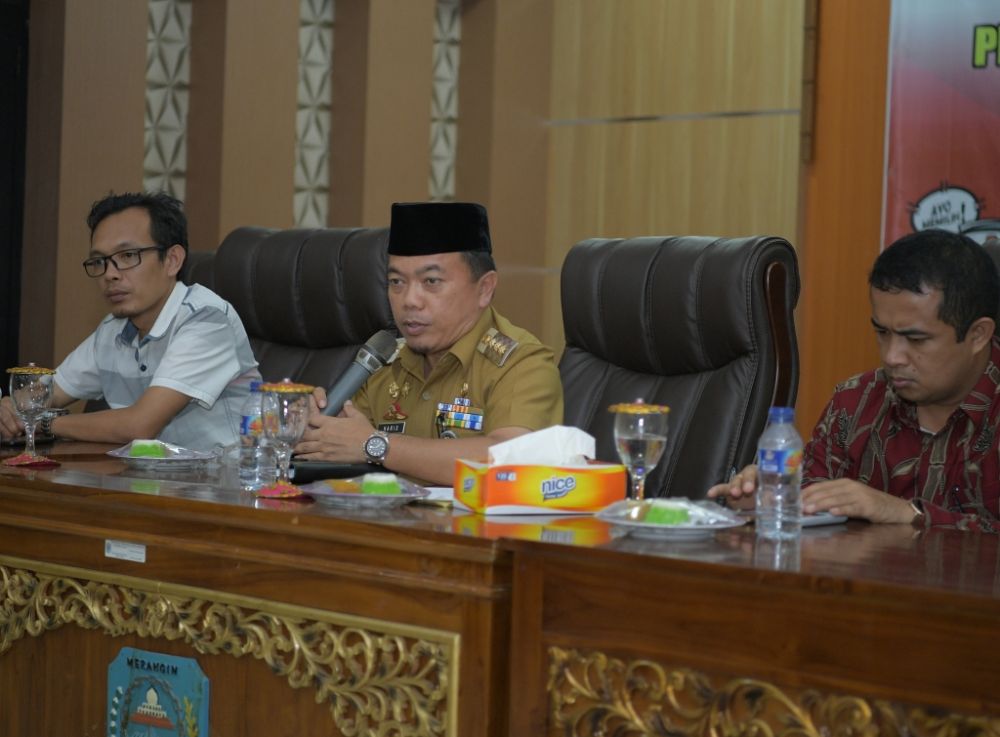 Bupati Merangin H Al Haris saat memimpin jalannya Rakor