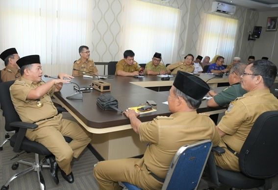 Bupati Merangin Al Haris Saat Memimpin Jalannya Rakor Penertiban Pasar