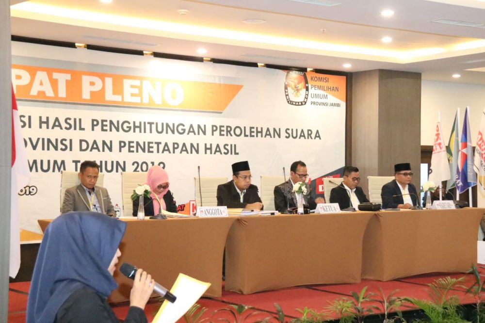 Pelaksanaan Pleno KPU Provinsi Jambi