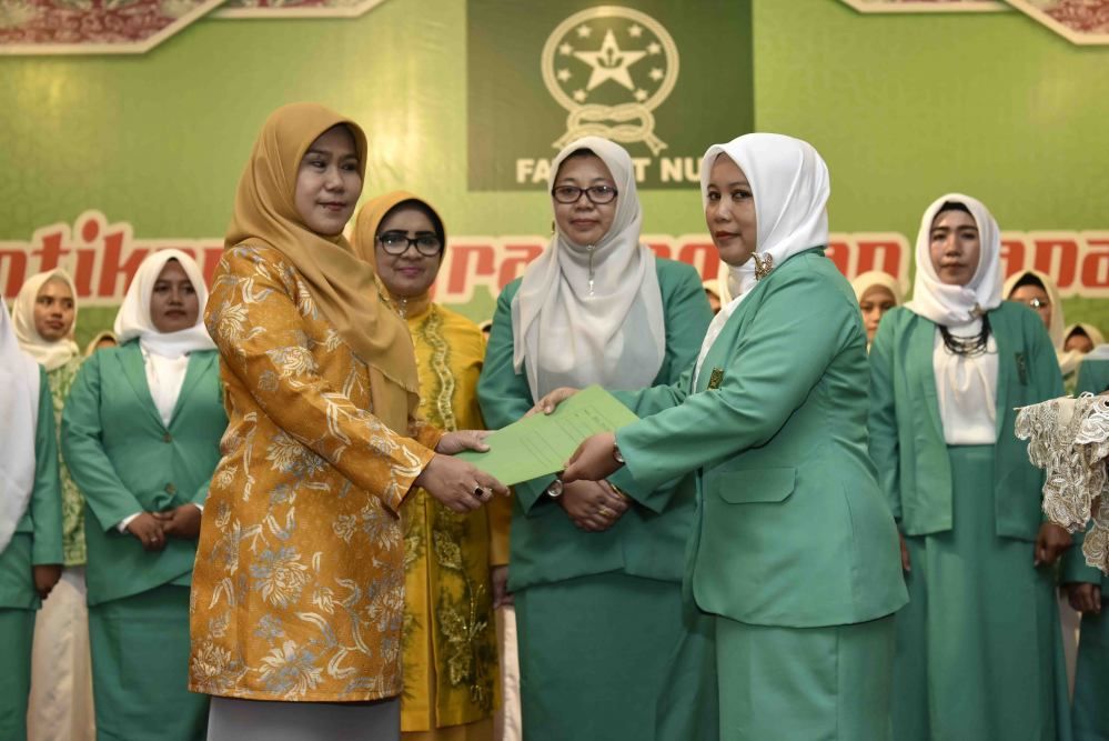 Pelantikan, Upgrading, dan Rapat Kerja Pimpinan Wilayah Fatayat NU Provinsi Jambi Masa Khidmat 2019 – 2024, di Auditorium Rumah Dinas Gubernur Jambi, Minggu (15/12) sore.