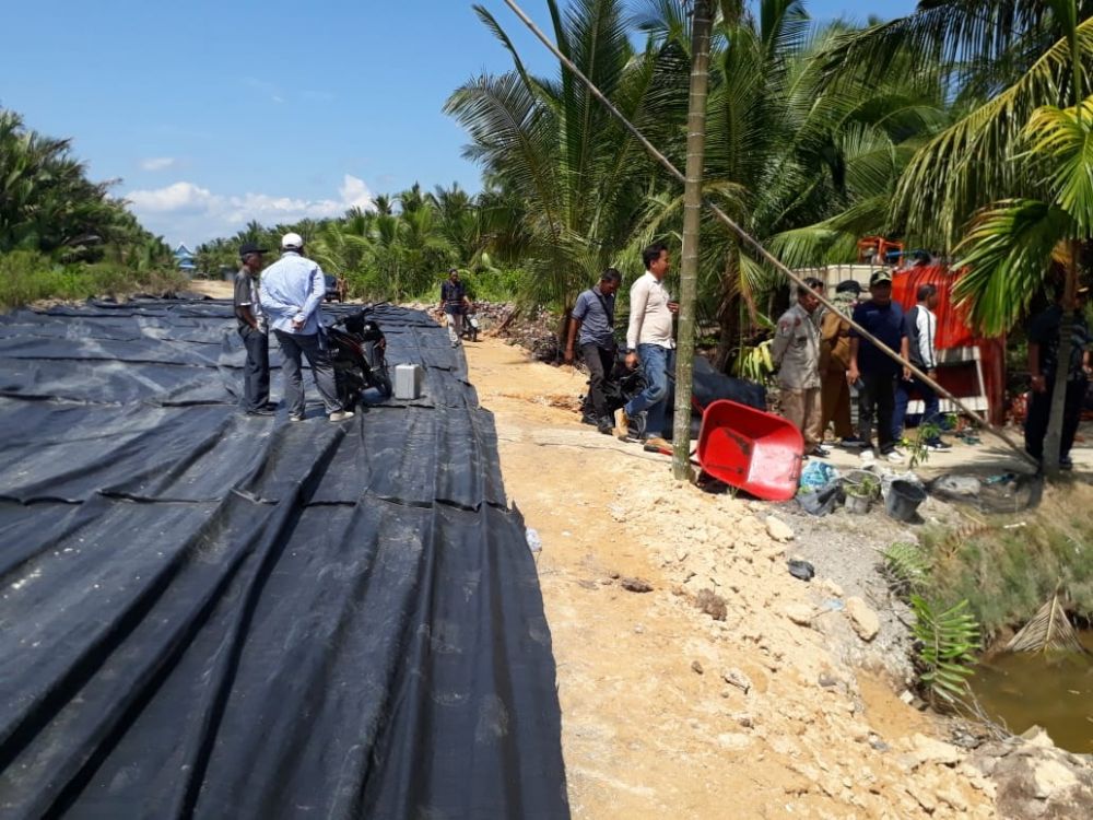 TP4D Kejari Tanjabbar Mengecek Salah satu Proyek APBD-P