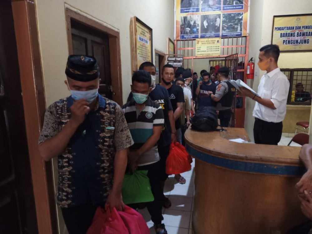 Tahanan Polres Muarojambi yang akan dikirim ke lembaga pemasyarakatan.