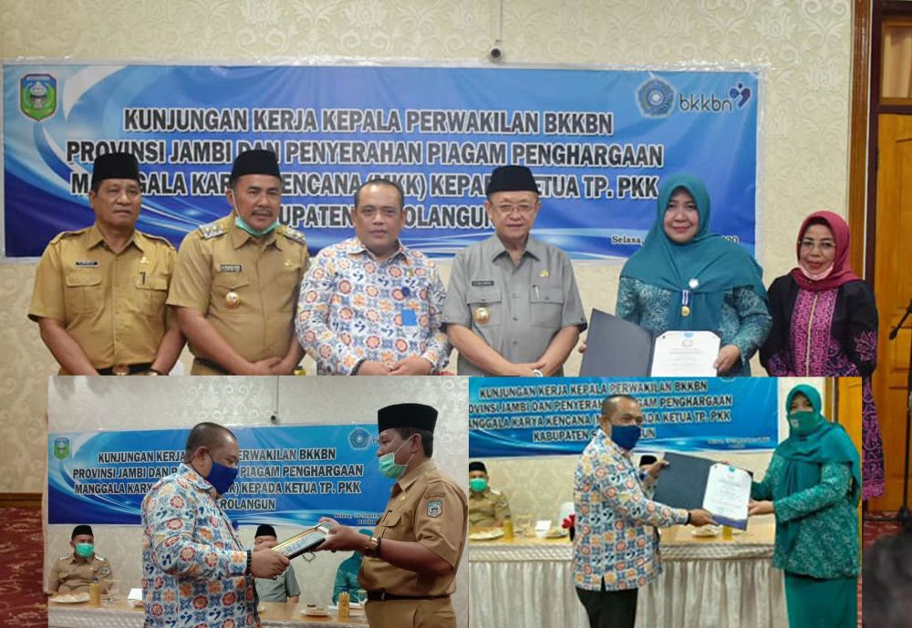 Penerimaan penghargaan Manggala Karya Kencana (MKK) dari pemerintah pusat melalui BKKBN