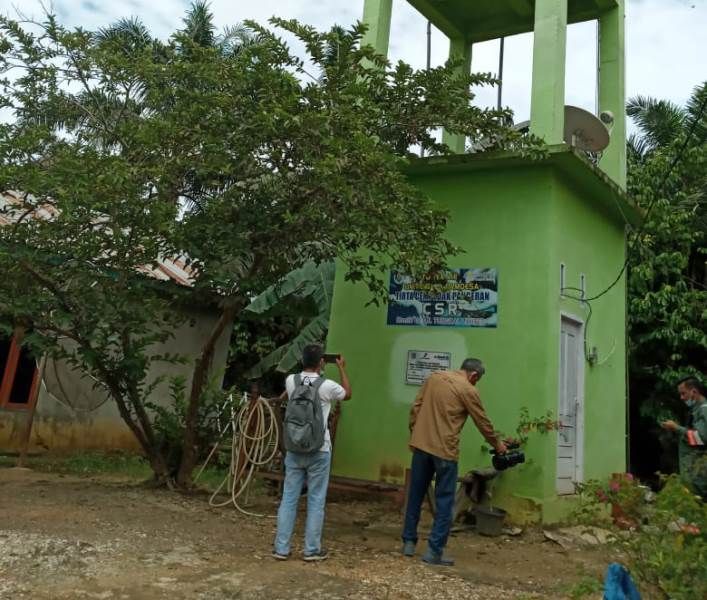 Sumur bor bantuan SKK Migas-MontD'Or Oil Tungkal Ltd di Desa Dusun Mudo, Tanjungjabung Barat.