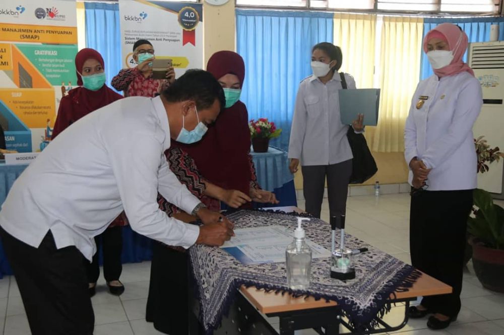 Rapat Koordinasi Daerah (Rakorda) Program Bangga Kencana Tingkat Provinsi Jambi di aula Kantor Perwakilan BKKBN Provinsi Jambi, Rabu (24/2/2021).
