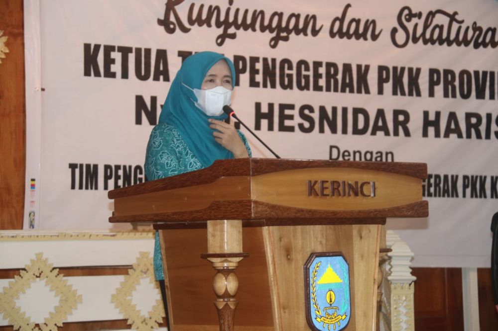 Ketua Tim Penggerak (TP) PKK Provinsi Jambi Hj. Hesnidar Alharis, SE