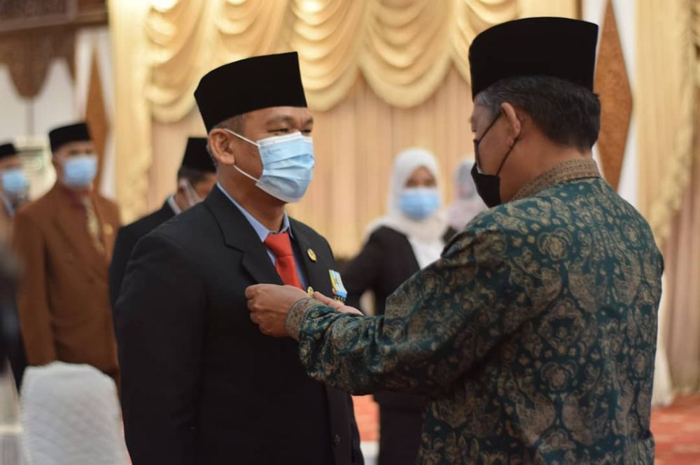 Pelantikan dan Pengukuhan DPD Asosiasi Profesi Widyaiswara Indonesia (APWI) Provinsi Jambi periode 2021-2025 berlangsung di Rumah Dinas Gubernur Jambi, Rabu (4/8/21) malam.