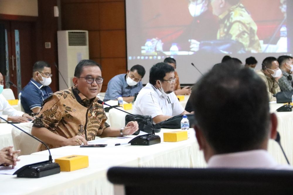 Ketua DPRD Provinsi Jambi Edi Purwanto Pimpinan Panitia Khusus (Pansus) Konflik Lahan DPRD Provinsi Jambi melakukan konsultasi ke Kementerian Agraria dan Tata Ruang (ATR)/Badan Pertanahan Nasional (BPN), Rabu (16/02/2022)