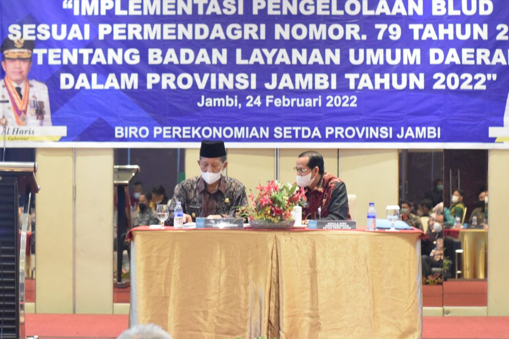  Focus Group Discussion (FGD) Implementasi Pengelolaan BLUD, bertempat di Hotel Aston Jambi, Kamis (24/02/22). 